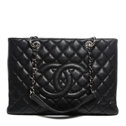 Chanel Caviar Quilted Grand Shopping Tote GST Black 1 of 7