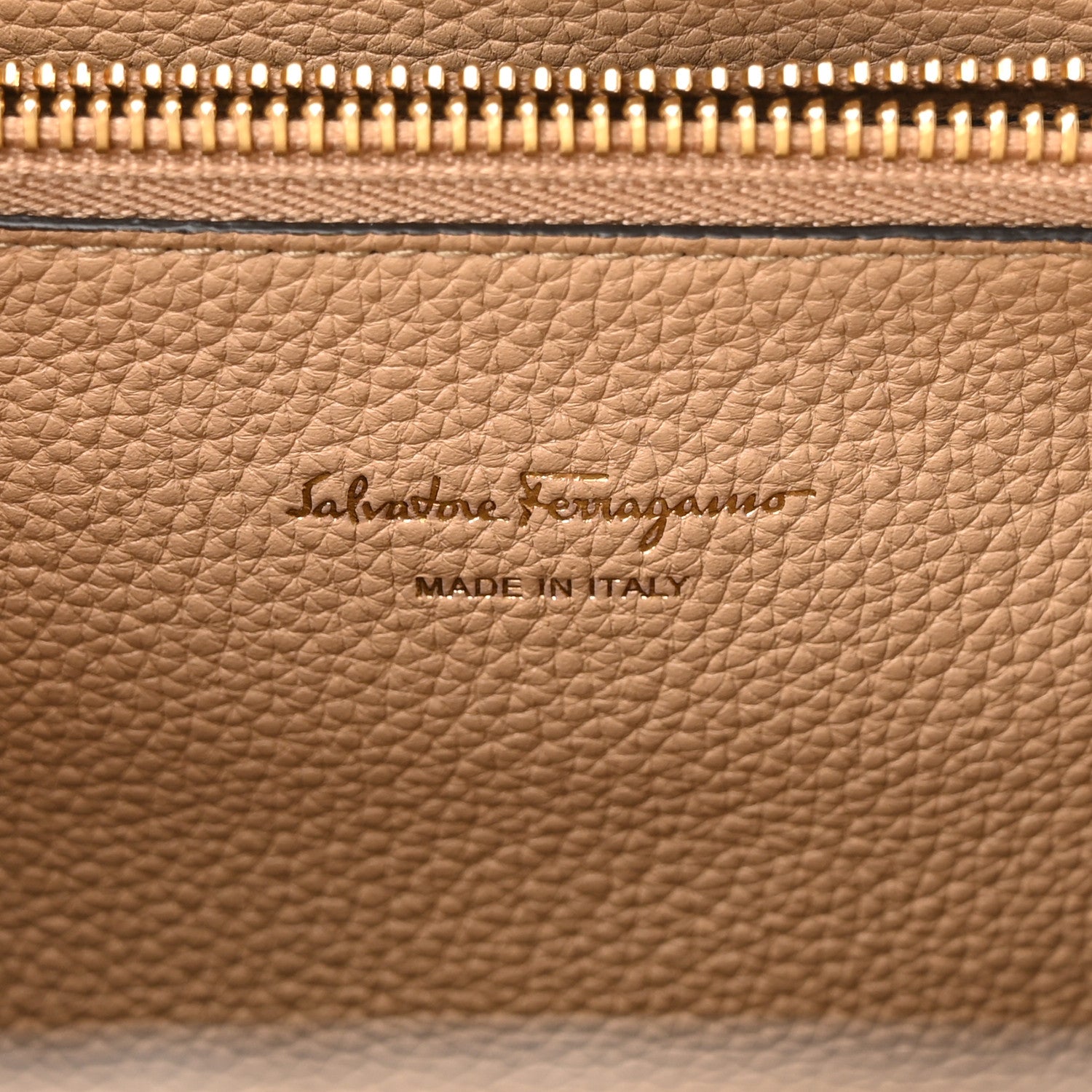 Salvatore Ferragamo Calfskin Small Studio Bag Cashew 6 of 9