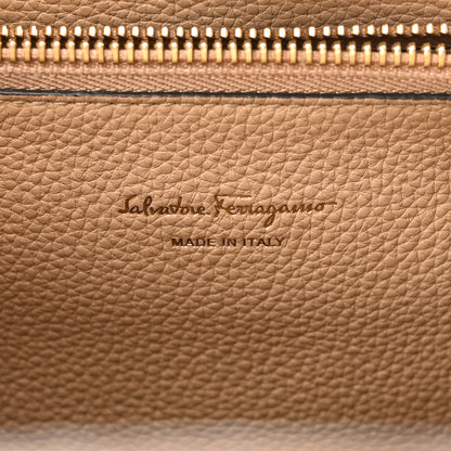 Salvatore Ferragamo Calfskin Small Studio Bag Cashew 6 of 9