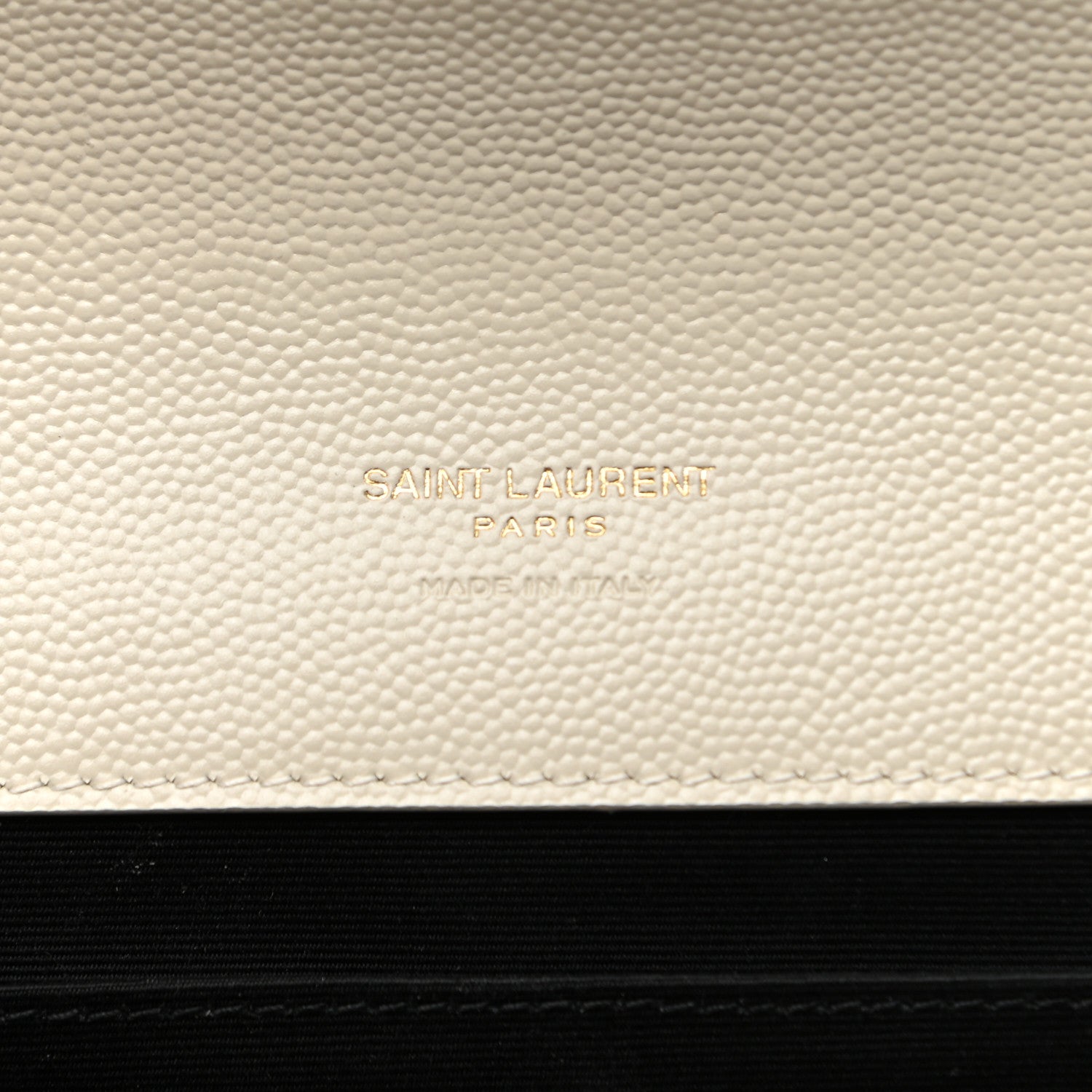 Saint Laurent Grain De Poudre Textured Mixed Matelasse Triquilt Monogram Clutch Blanc Vintage 6 of 8