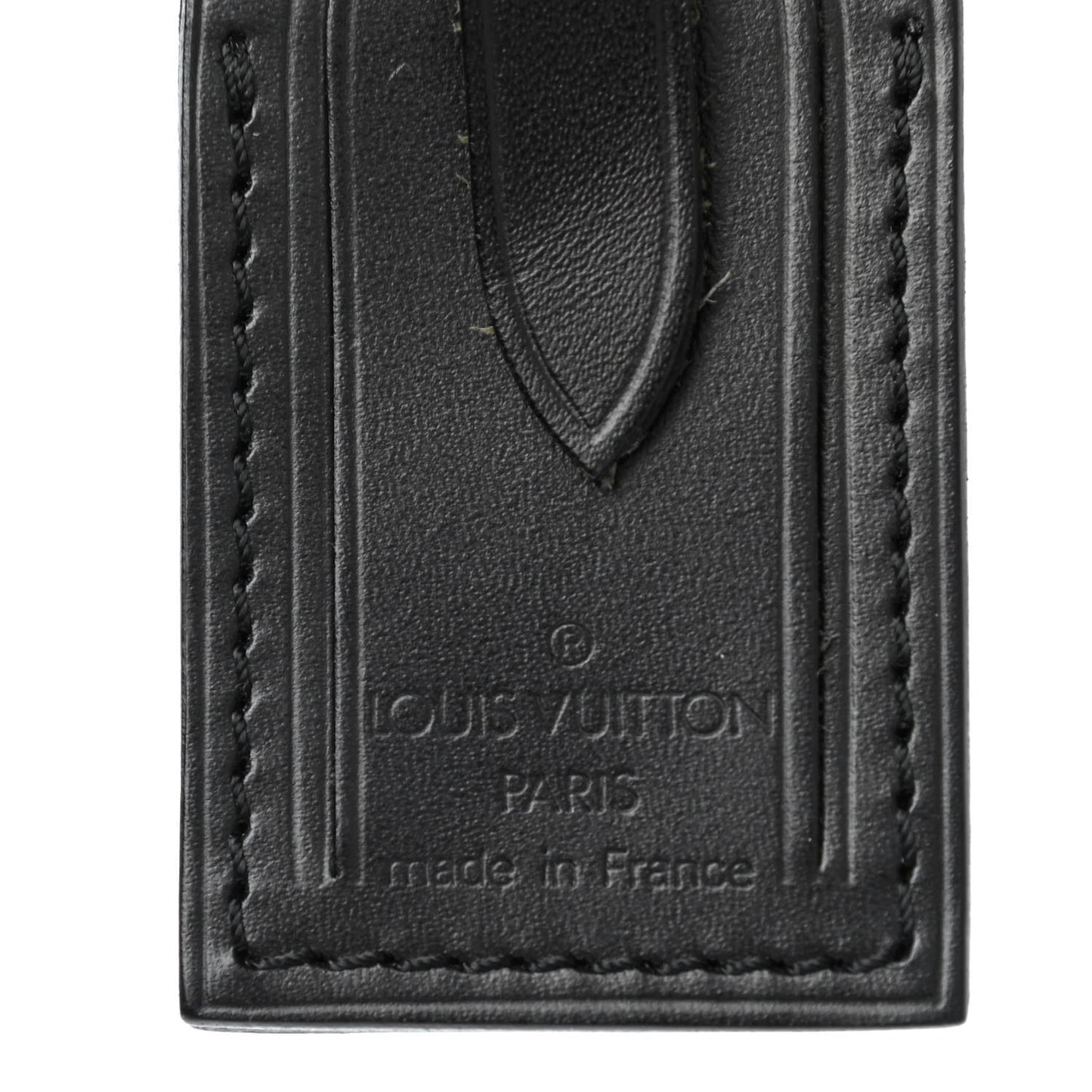 Calfskin Luggage Tag Black