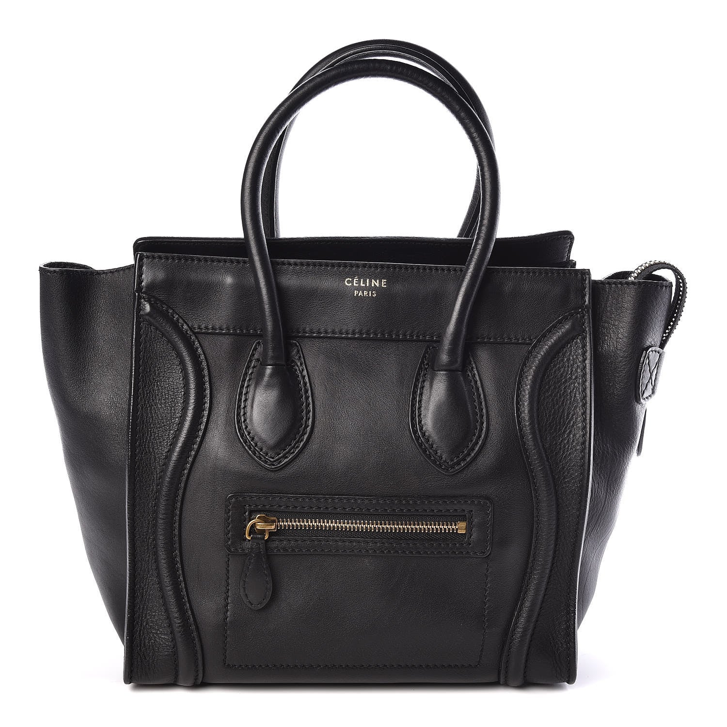 Celine Calfskin Micro Luggage Black 1 of 10