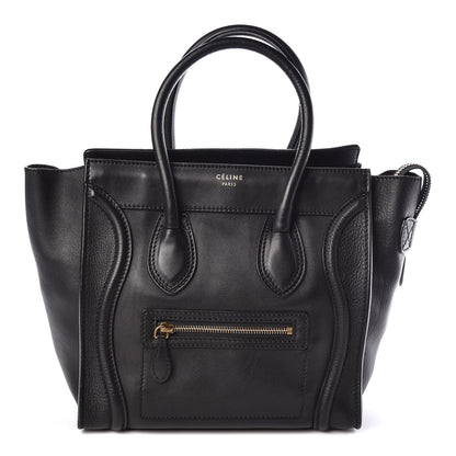 Celine Calfskin Micro Luggage Black 1 of 10