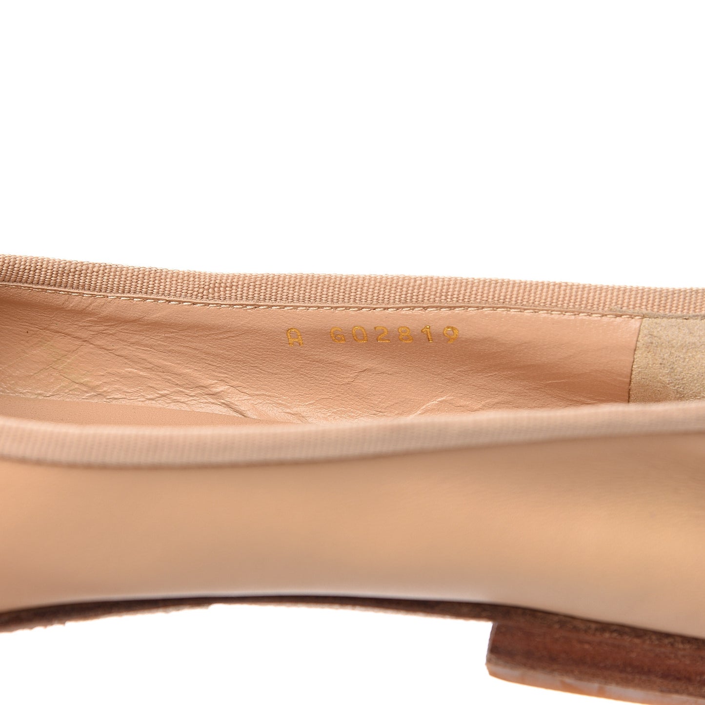 Lambskin Cap Toe Ballerina Flats 39 Beige Black