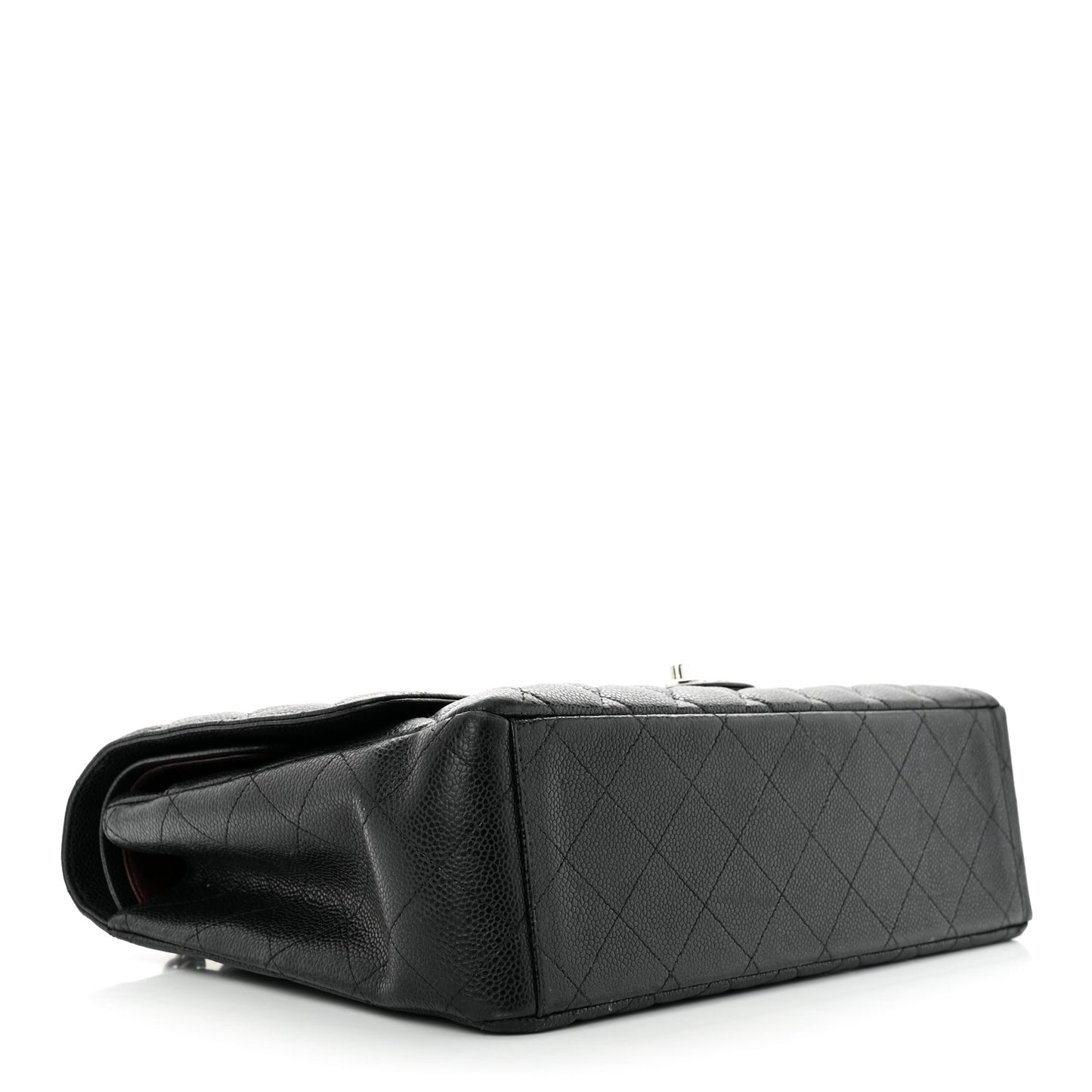 Caviar Quilted Maxi Double Flap Black