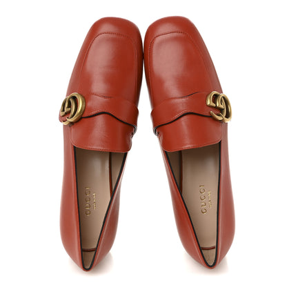Gucci Malaga Kid Womens GG Marmont Loafers 38.5 Orange 2 of 11