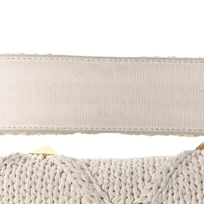 Valentino Garavani Knit Large Roman Stud Shoulder Bag Ecru 11 of 12