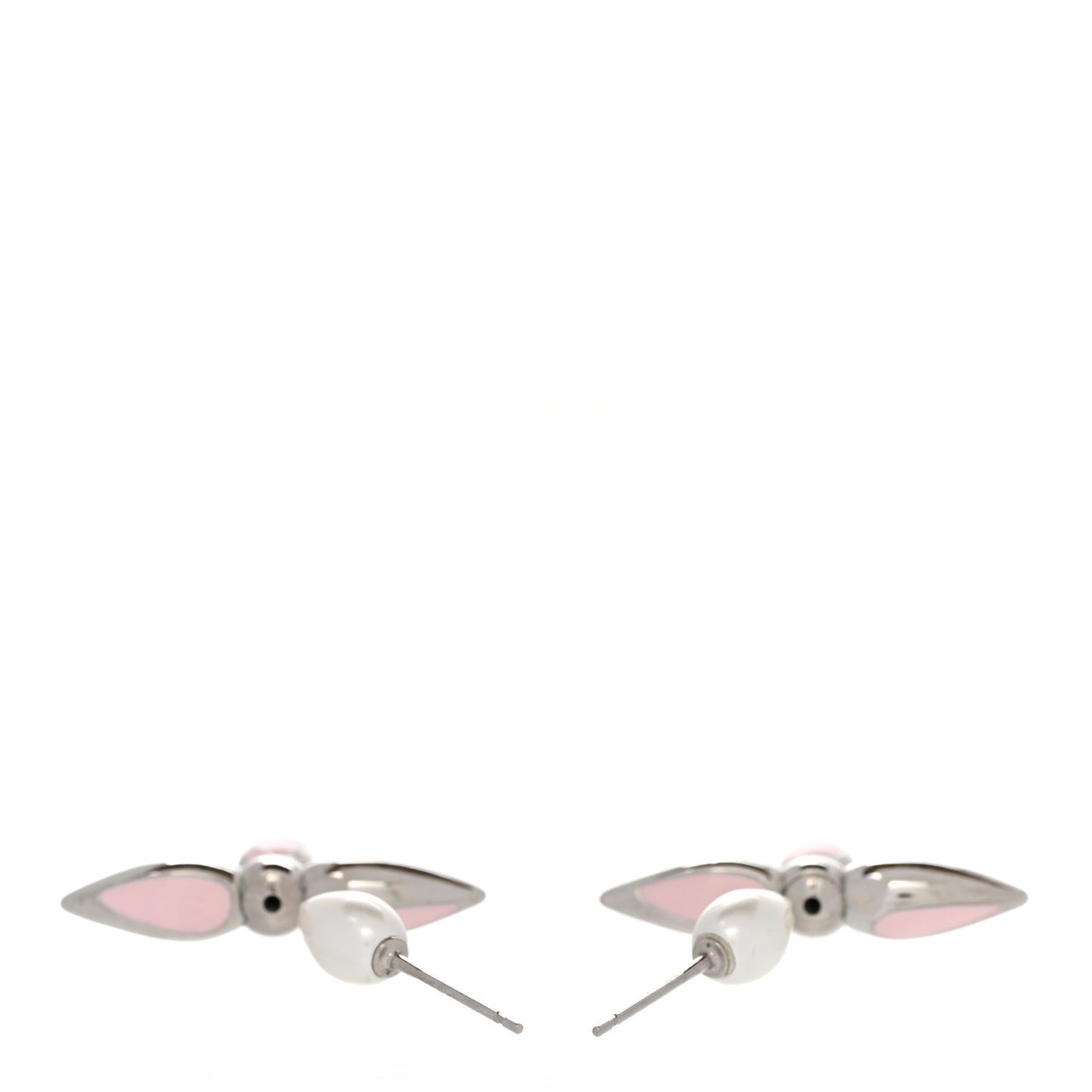 Metal Louisette Earrings Silver Rose