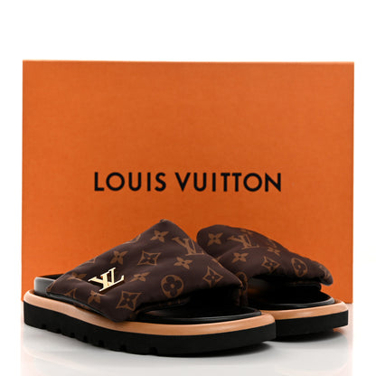 Louis Vuitton Nylon Monogram LV Pool Pillow Flat Comfort Mule Cacao Brown 9 of 9