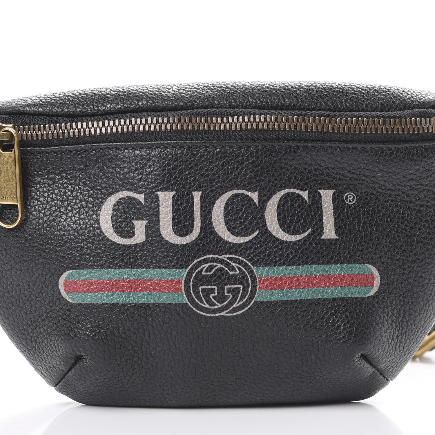 Gucci Grained Calfskin Small Logo Belt Bag Black 7 of 9
