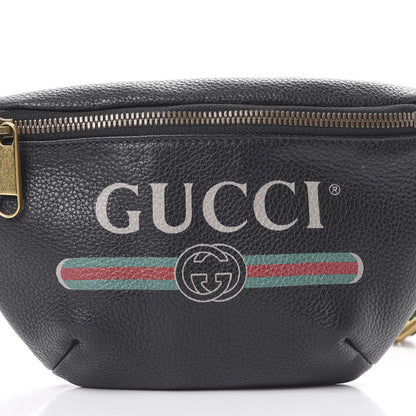 Gucci Grained Calfskin Small Logo Belt Bag Black 7 of 9