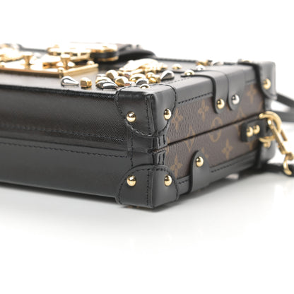 Louis Vuitton Monogram Taiga Studded Petite Malle Black 11 of 13