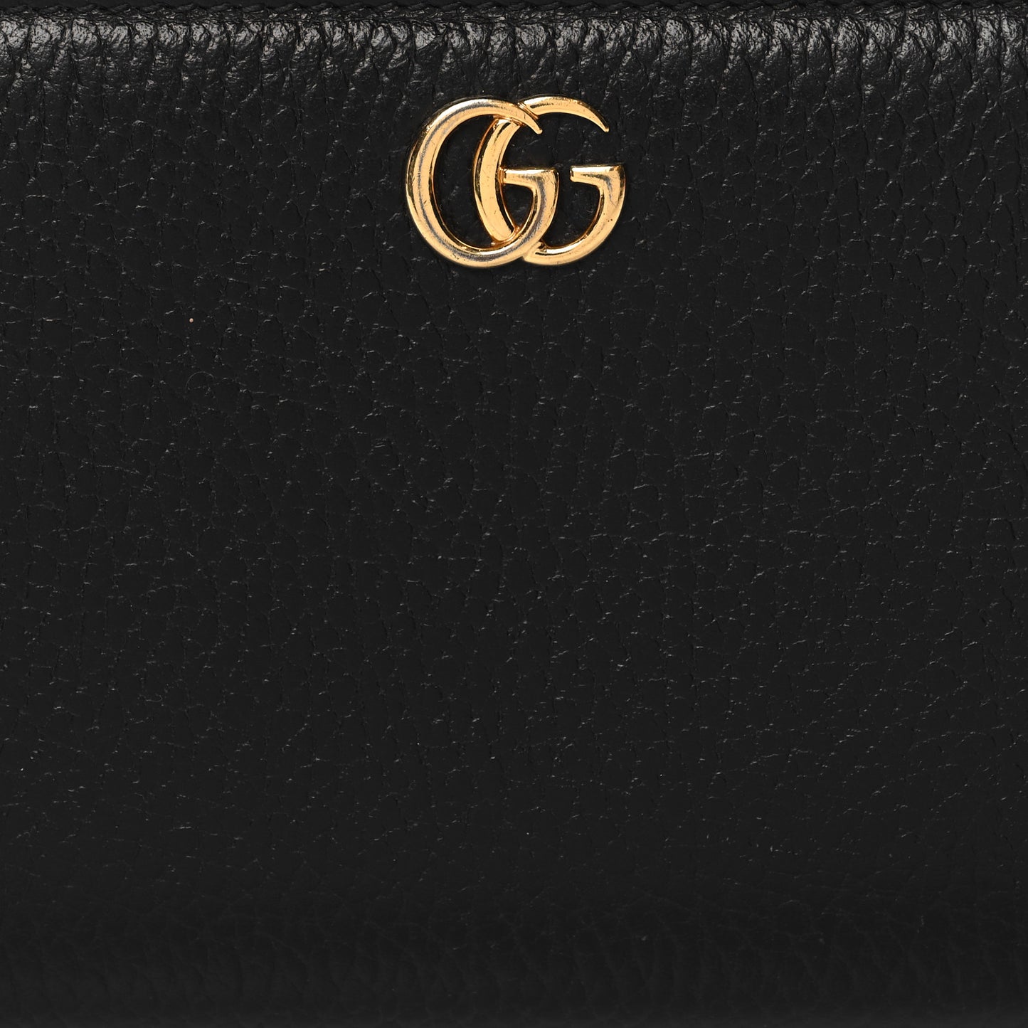 Dollar Calfskin GG Marmont Zip Around Wallet Black