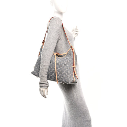 Louis Vuitton Monogram Denim CarryAll MM Washed Grey 2 of 10