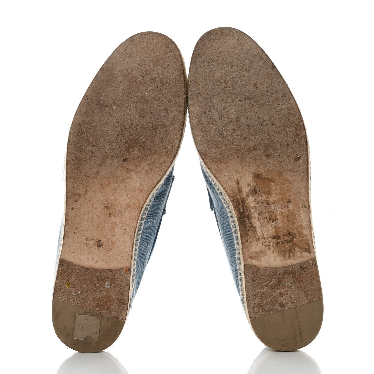 Hermes Denim Canvas Mens Trip Espadrilles 43 Bleu Clair 5 of 12