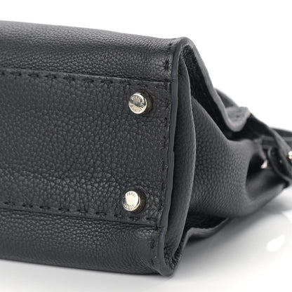 Fendi Cuoio Romano Selleria Bi-Color Medium Peekaboo Iconic Satchel Black Mou 9 of 9