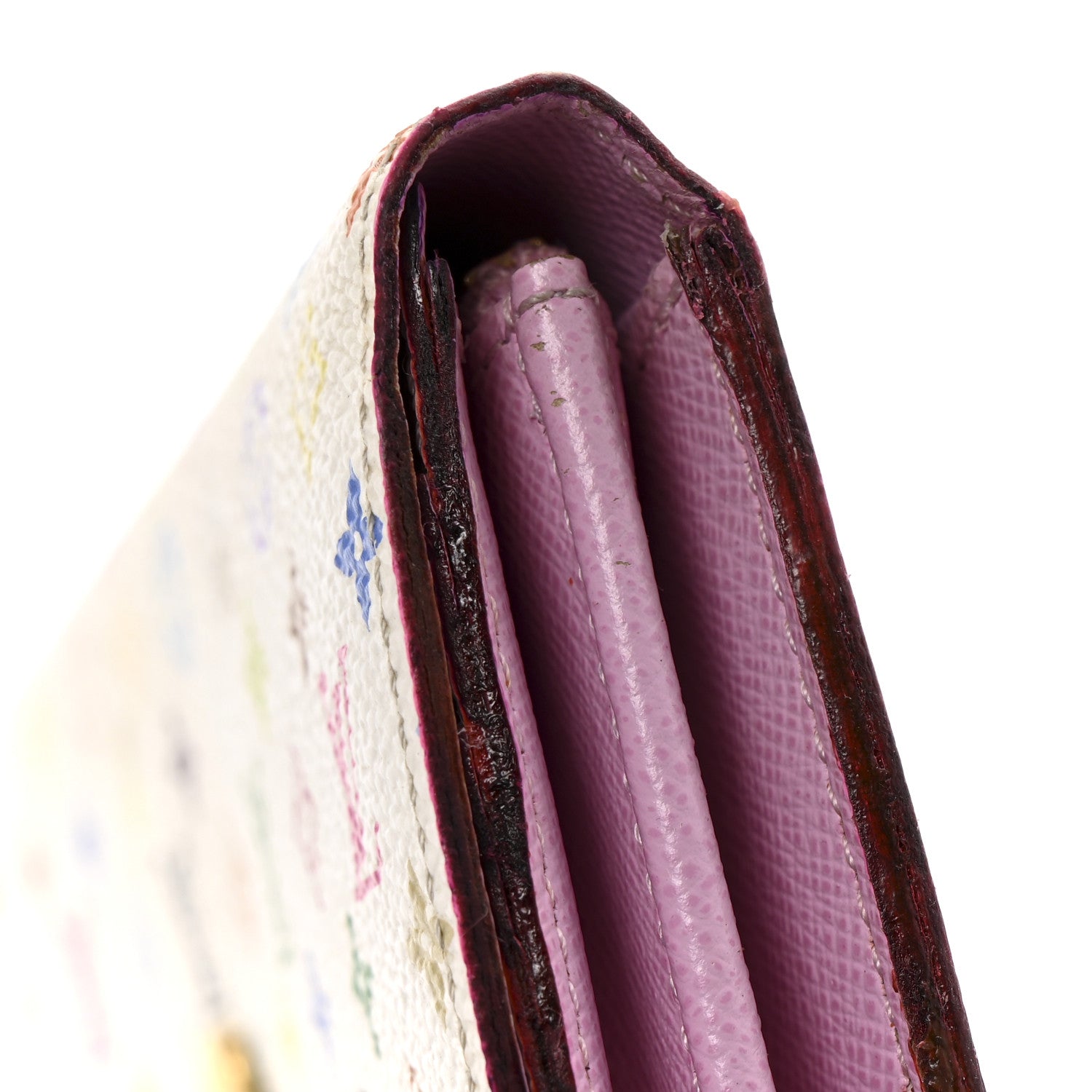 Louis Vuitton Monogram Multicolor Sarah Wallet White Litchi 12 of 14