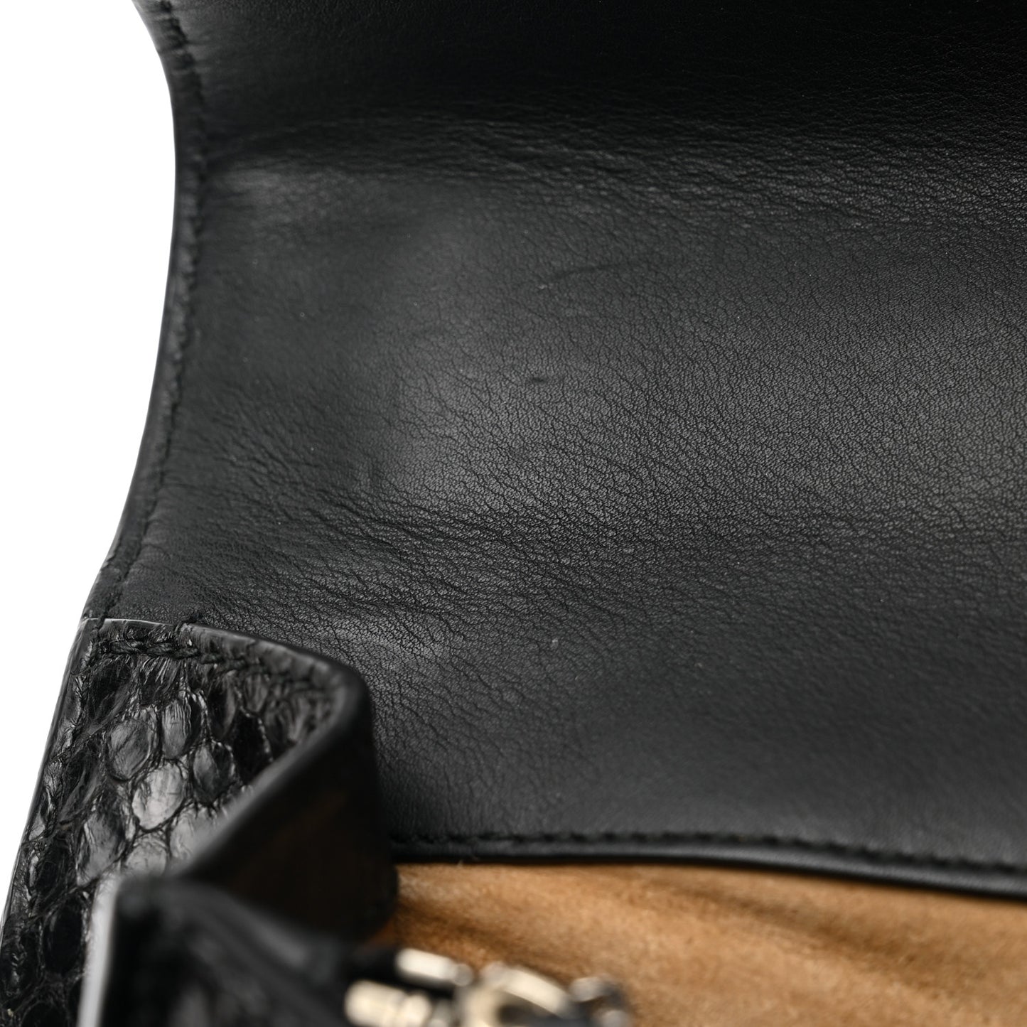 Snakeskin Small Dionysus Shoulder Bag Black