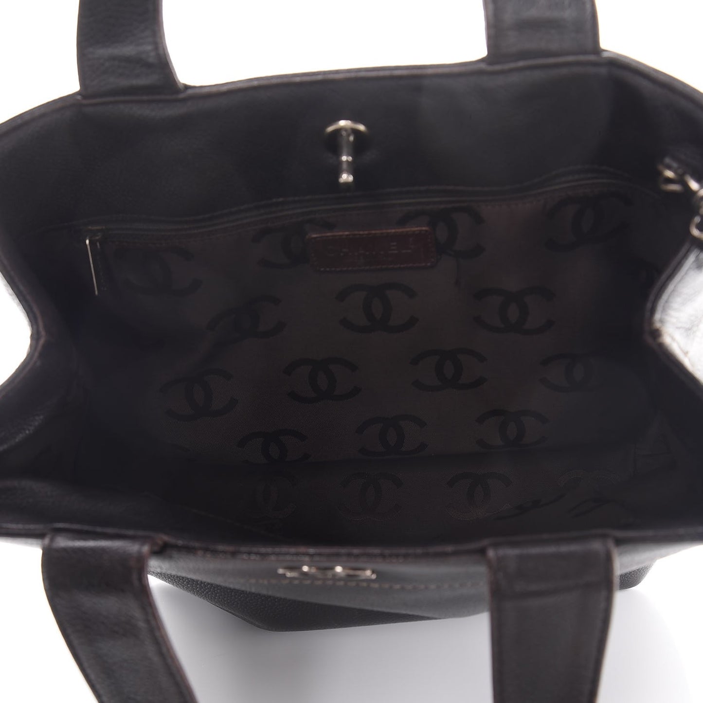 Caviar CC Shoulder Bag Brown