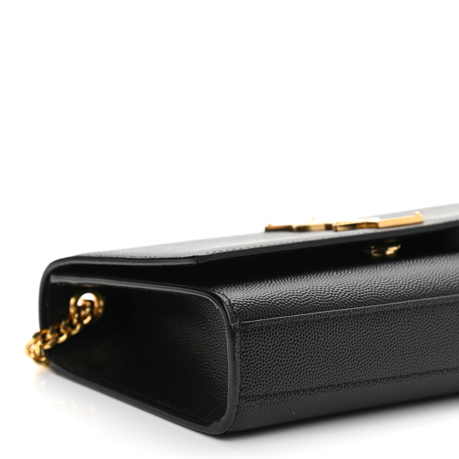 Saint Laurent Grain De Poudre Small Monogram Kate Satchel Black 9 of 10