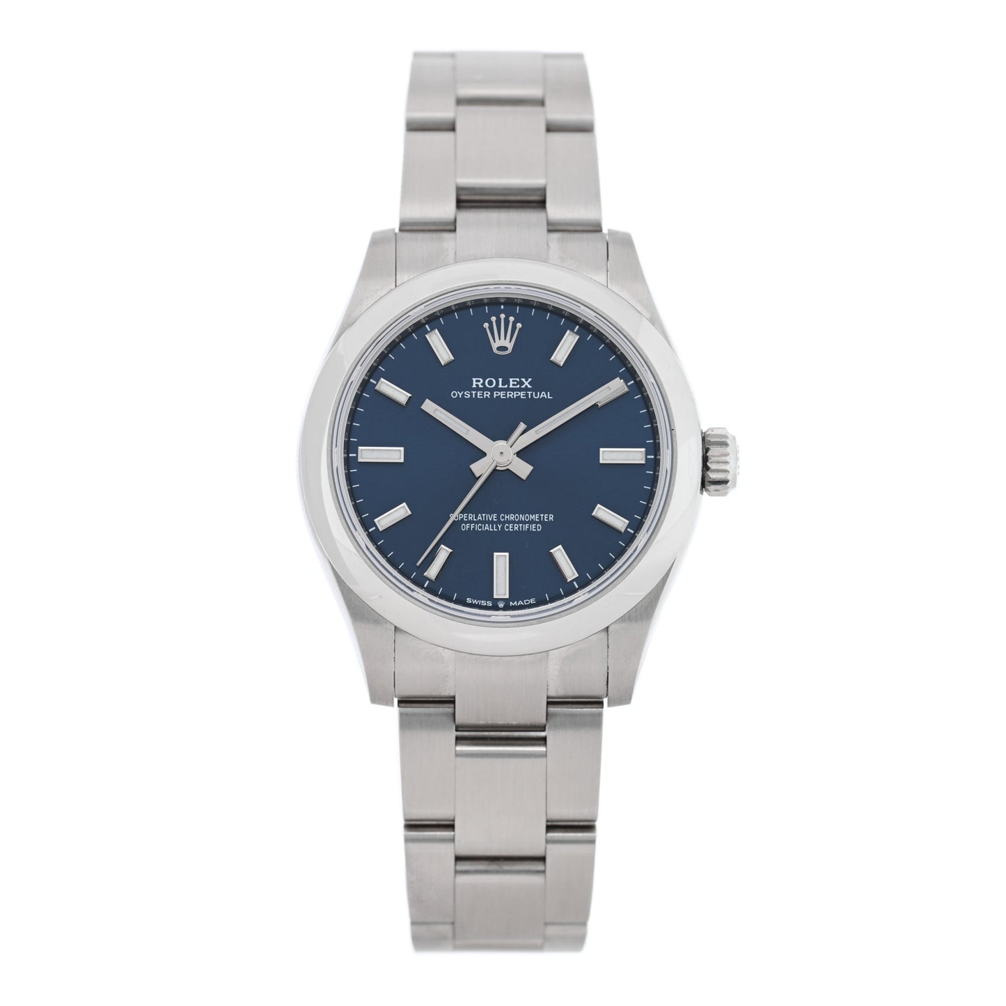 Stainless Steel 31mm Oyster Perpetual Watch Bright Blue 277200