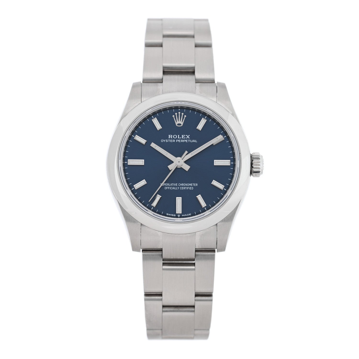 Rolex Stainless Steel 31mm Oyster Perpetual Watch Bright Blue 277200 1 of 5