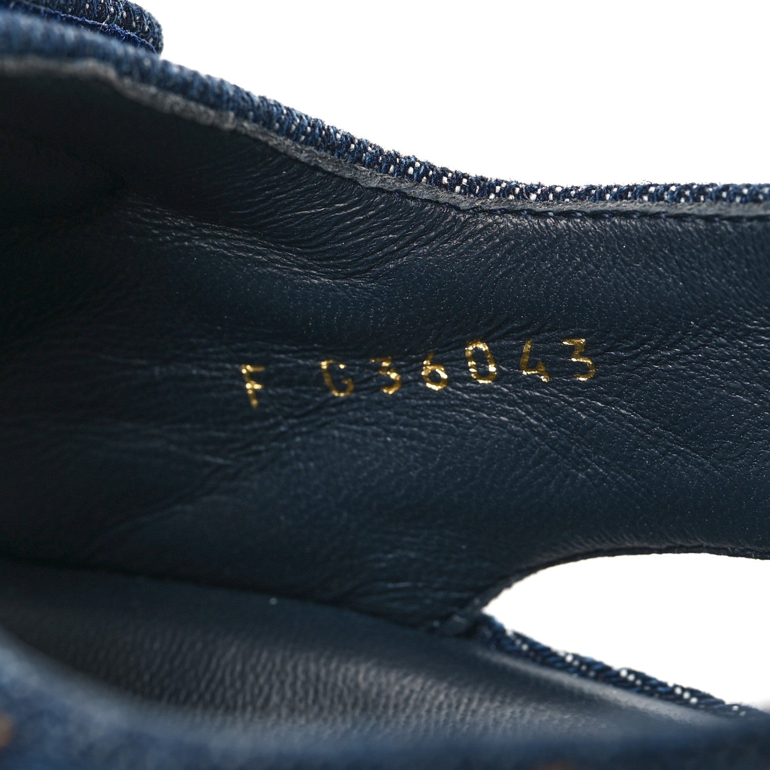 Chanel Denim Velcro Dad Sandals 40 Navy Blue 7 of 10