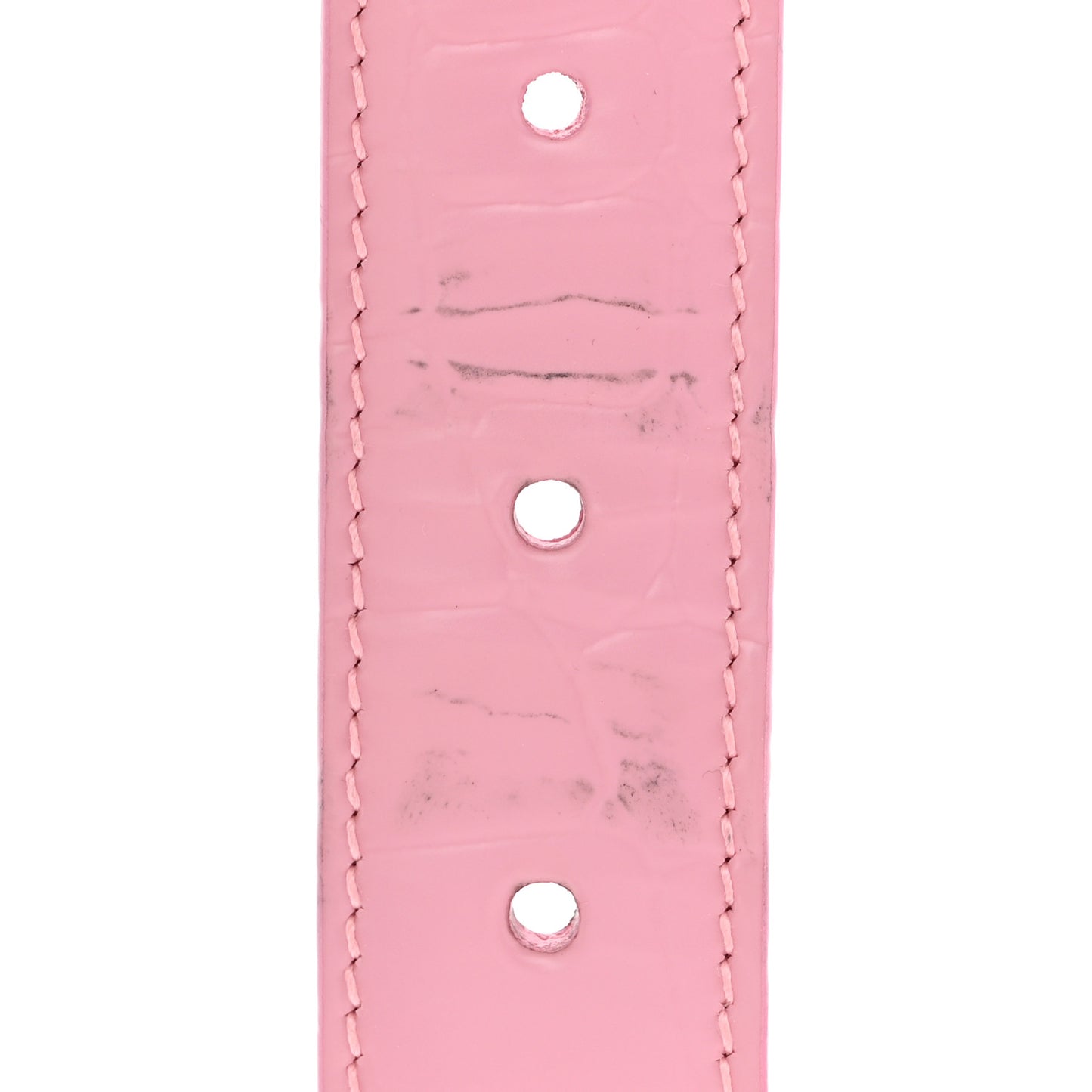 Shiny Calfskin Crocodile Embossed Ghost Sling Bag Pink