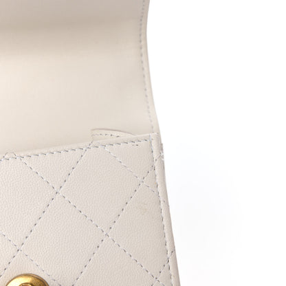 Chanel Goatskin Chic Pearls Clutch On Chain White 15 of 18