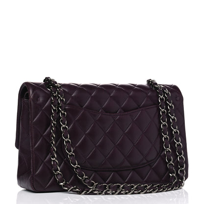 Chanel Lambskin Quilted Medium Double Flap Purple 2 of 10