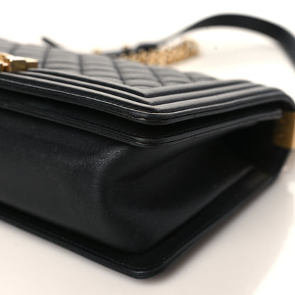 Chanel Lambskin Quilted Medium Boy Flap Black 8 of 10