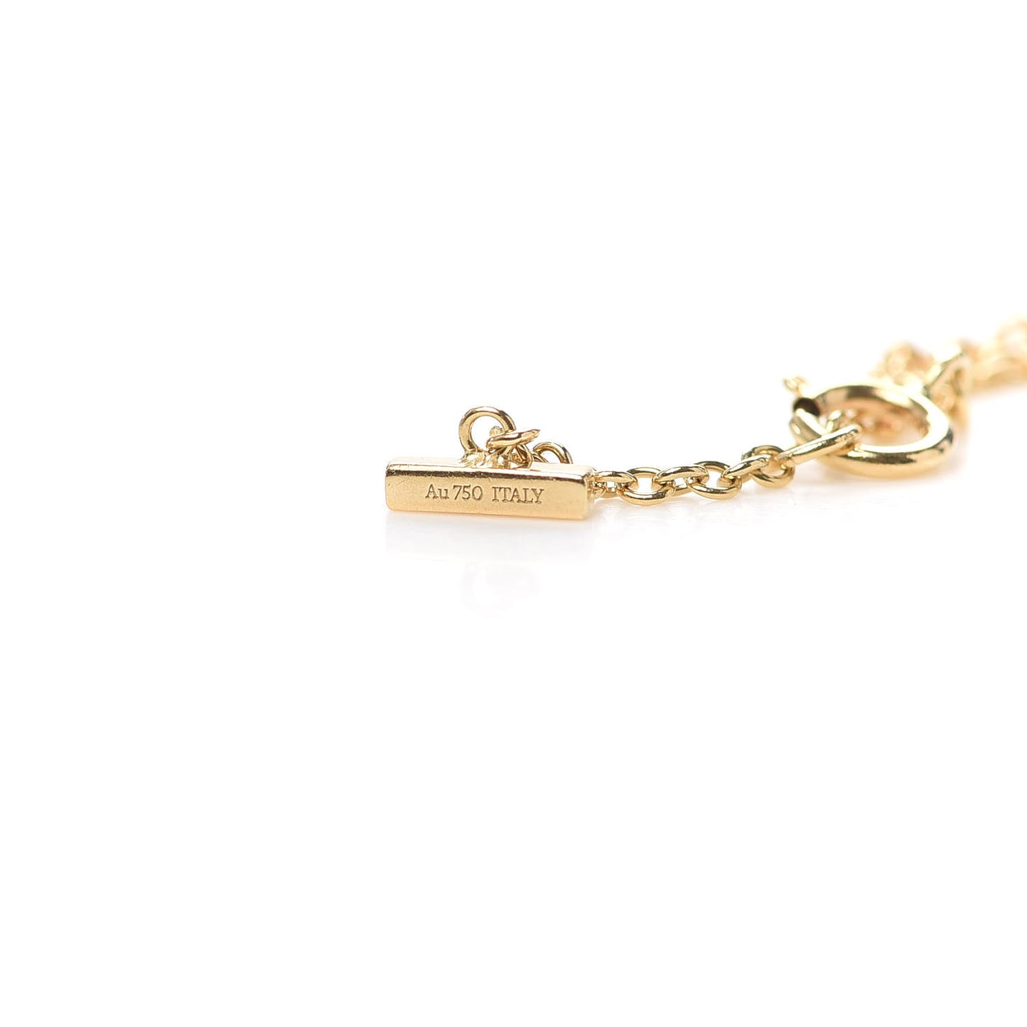 18K Yellow Gold Diamond Mini T Smile Bracelet