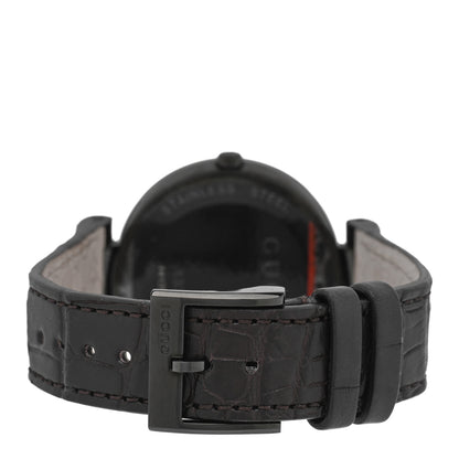 Gucci Stainless Steel Alligator 37mm Interlocking G Quartz Watch Black 3 of 5