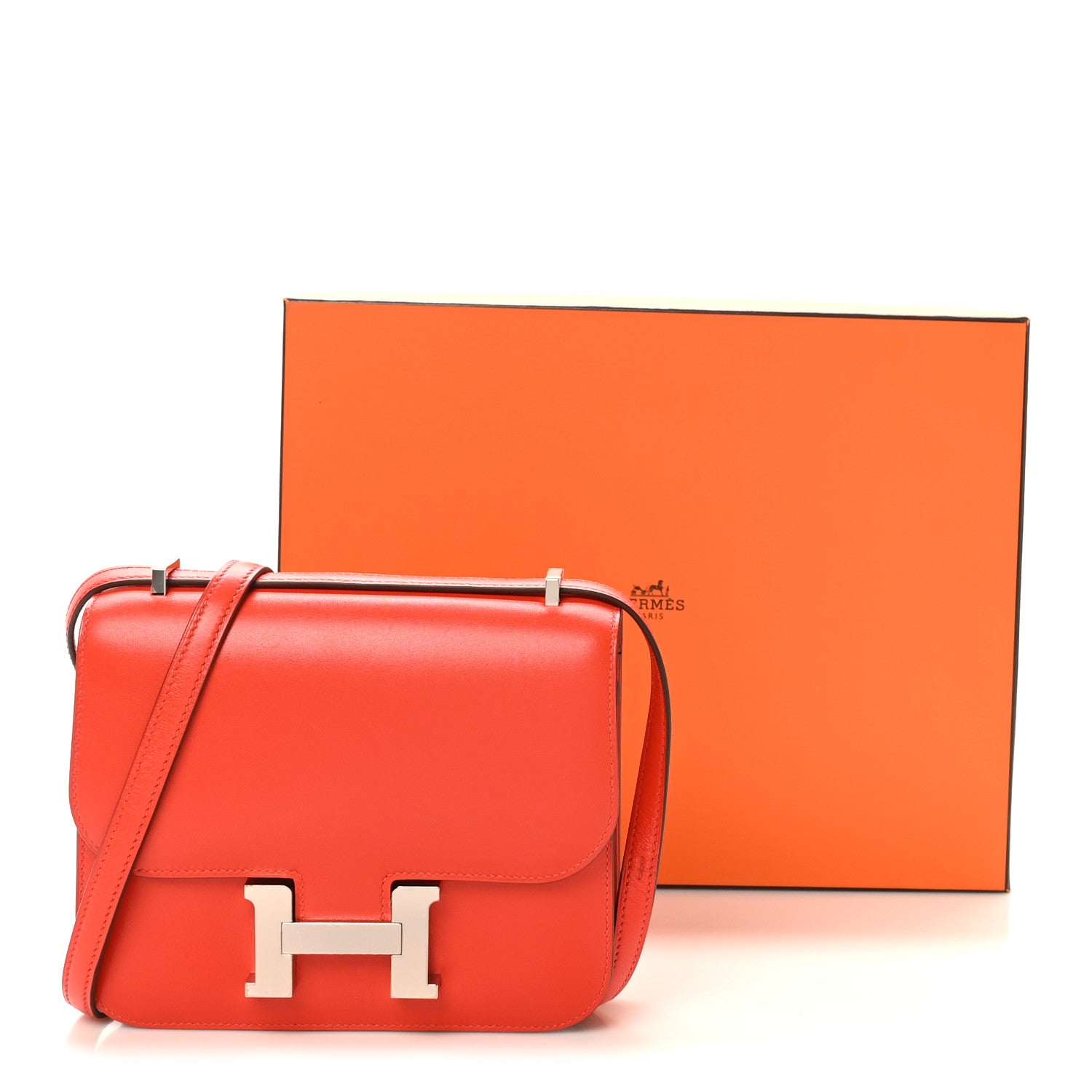 Hermes Tadelakt Constance 18 Capucine 12 of 12