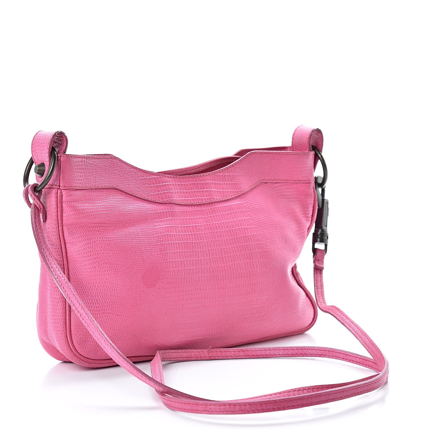 Balenciaga Agneau Lizard Embossed Classic Hardware Hip Hip Pink 3 of 14
