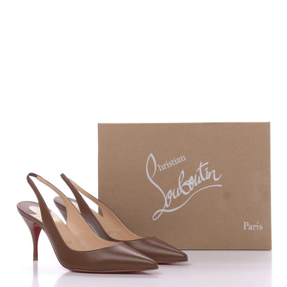 Christian Louboutin Nappa Clare Sling 80 Pumps 37 Cuoio 9 of 9