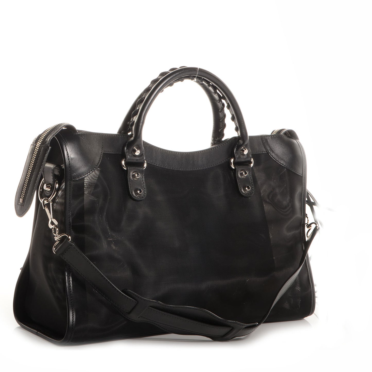 Calfskin Mesh City Black