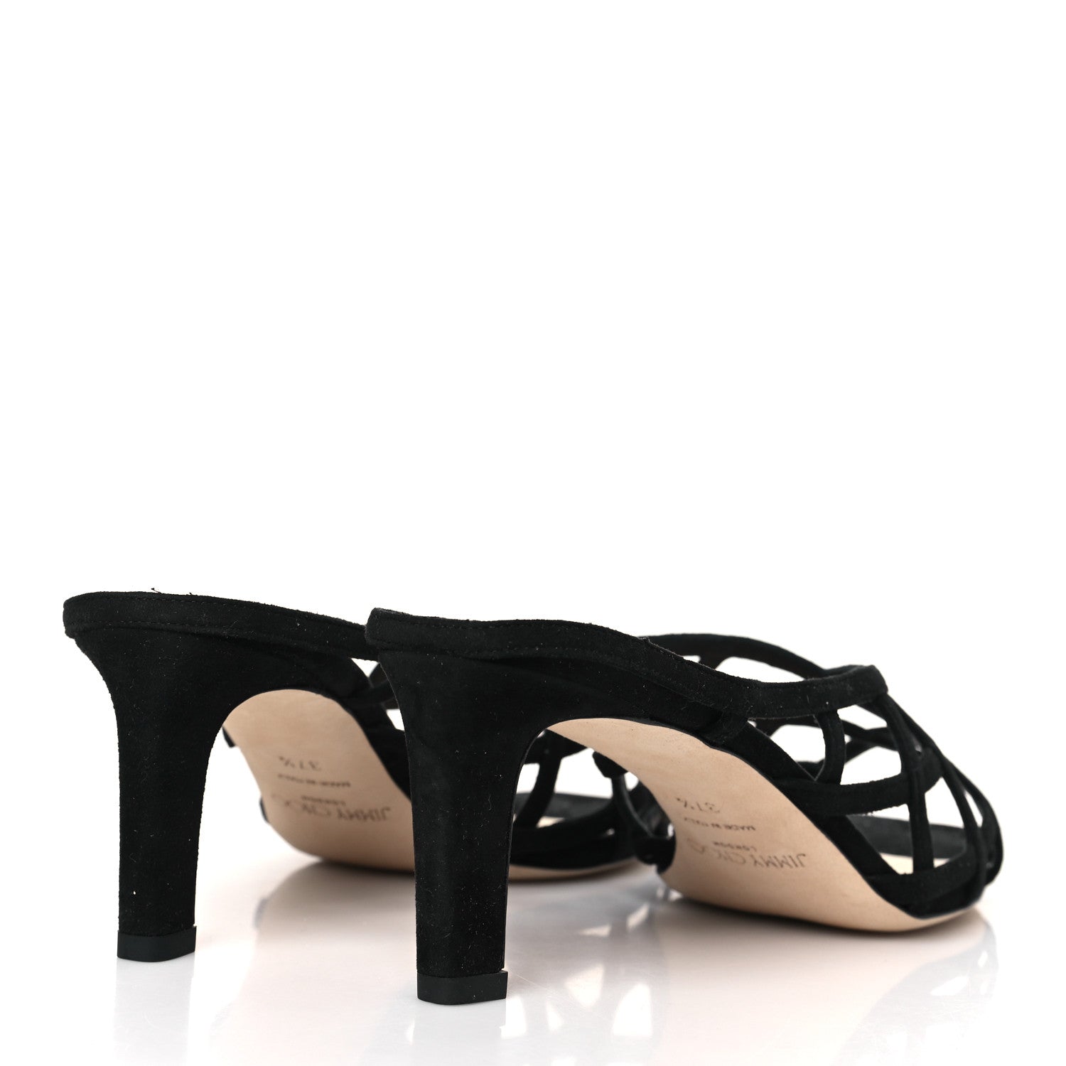 Jimmy Choo Suede Sai 65 Sandals 37.5 Black 4 of 8