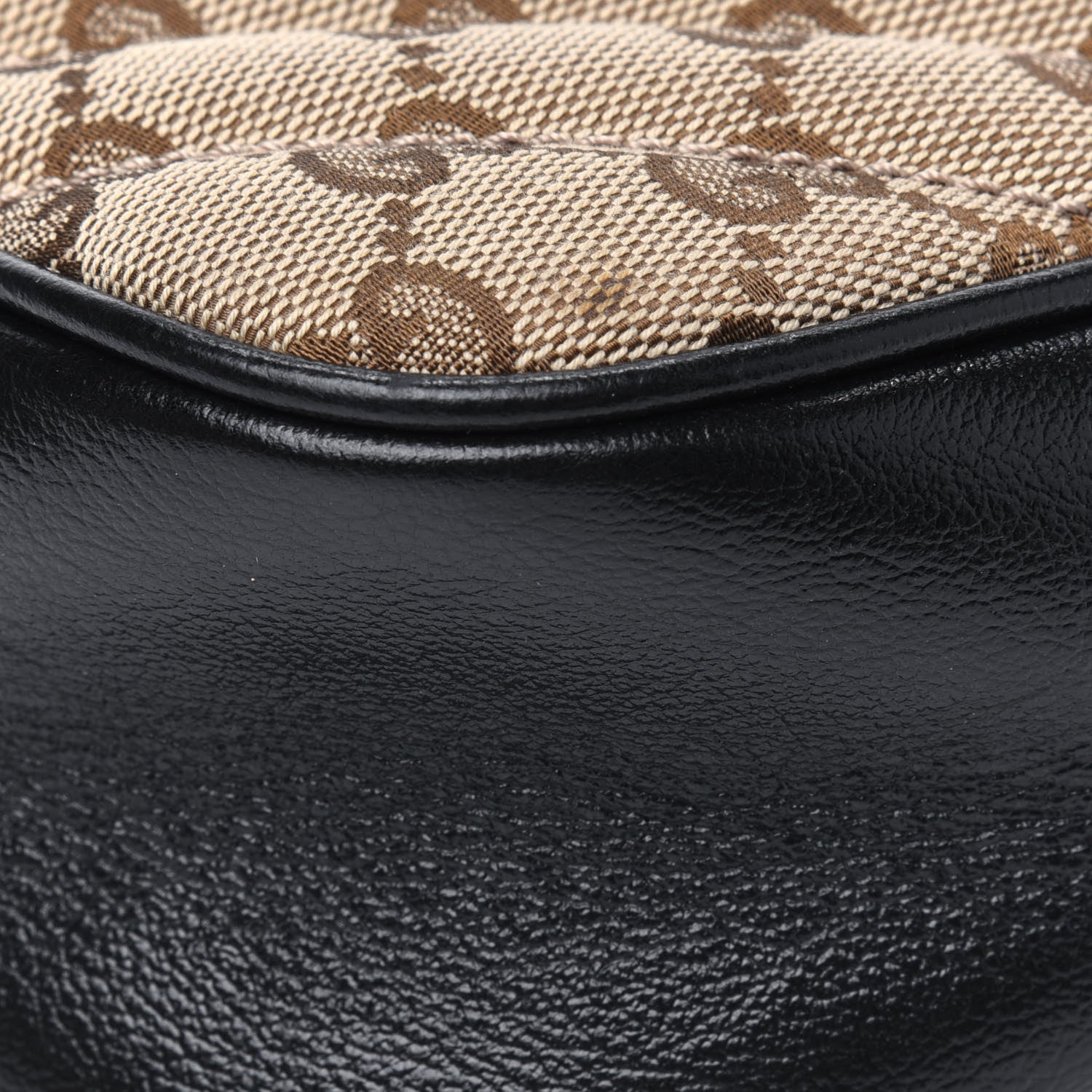 Gucci Monogram Matelasse Diagonal Small GG Marmont Chain Shoulder Bag Beige Black 9 of 15