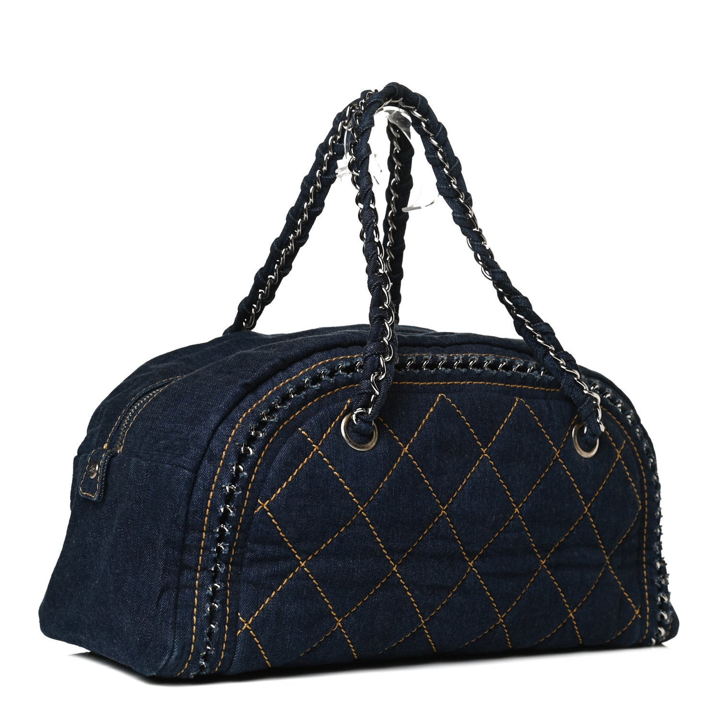 Denim Luxe Ligne Medium Bowler Blue