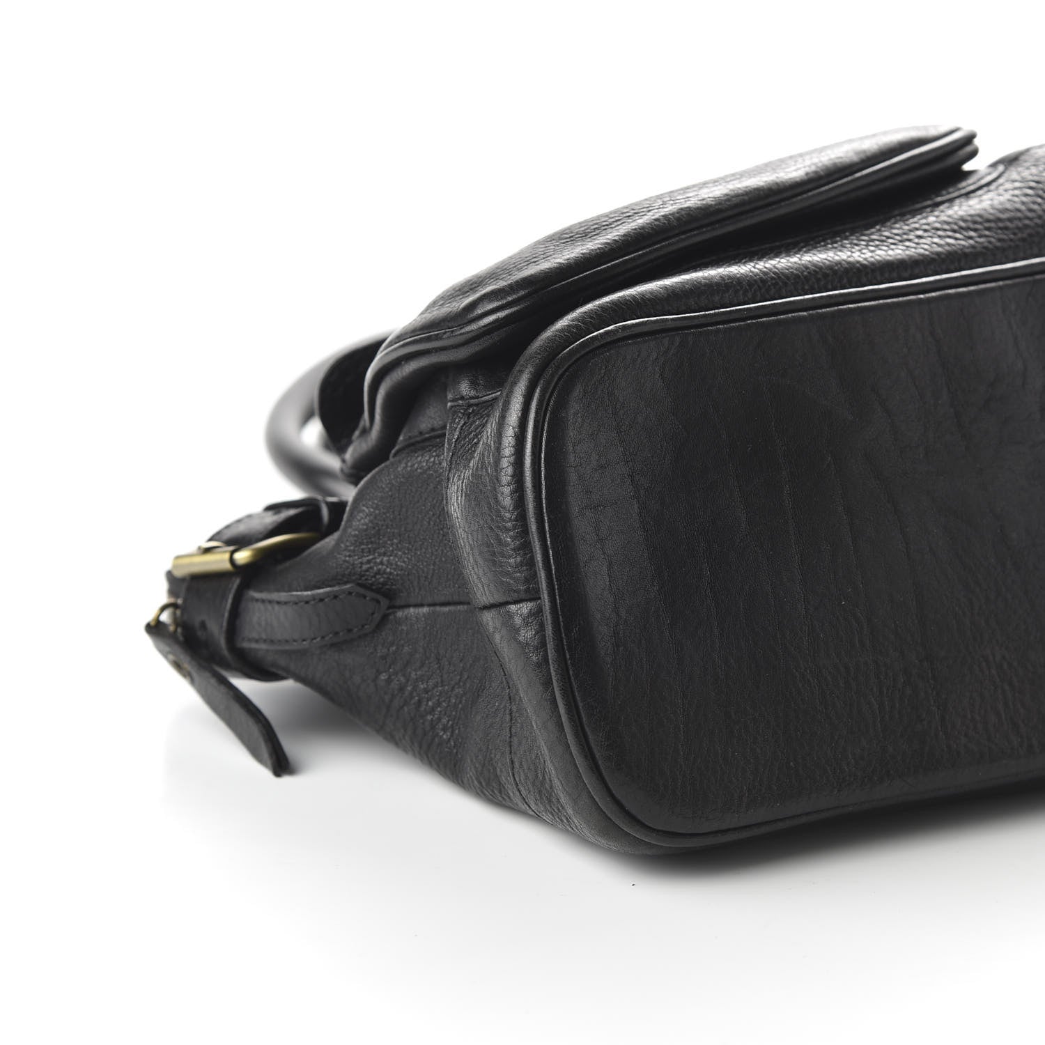 Burberry Calfskin Two Front Pocket Satchel Bag Black 6 of 10