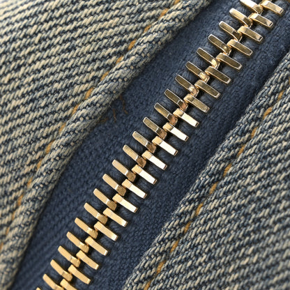 Saint Laurent Denim Matelasse Quilted Summer Embroidered Classic Monogram Camera Bag Blue 14 of 14