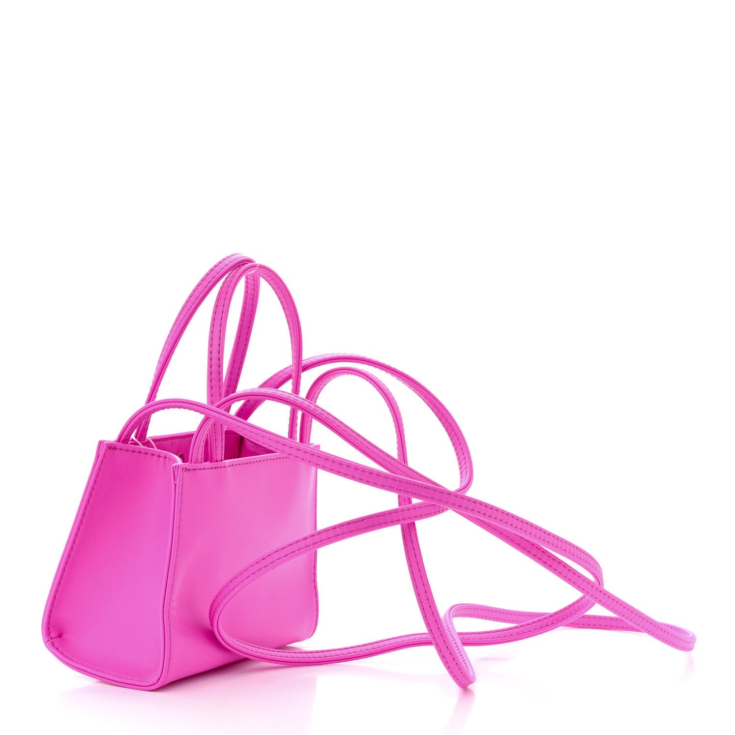 Vegan Leather Small Shopping Bag Azalea