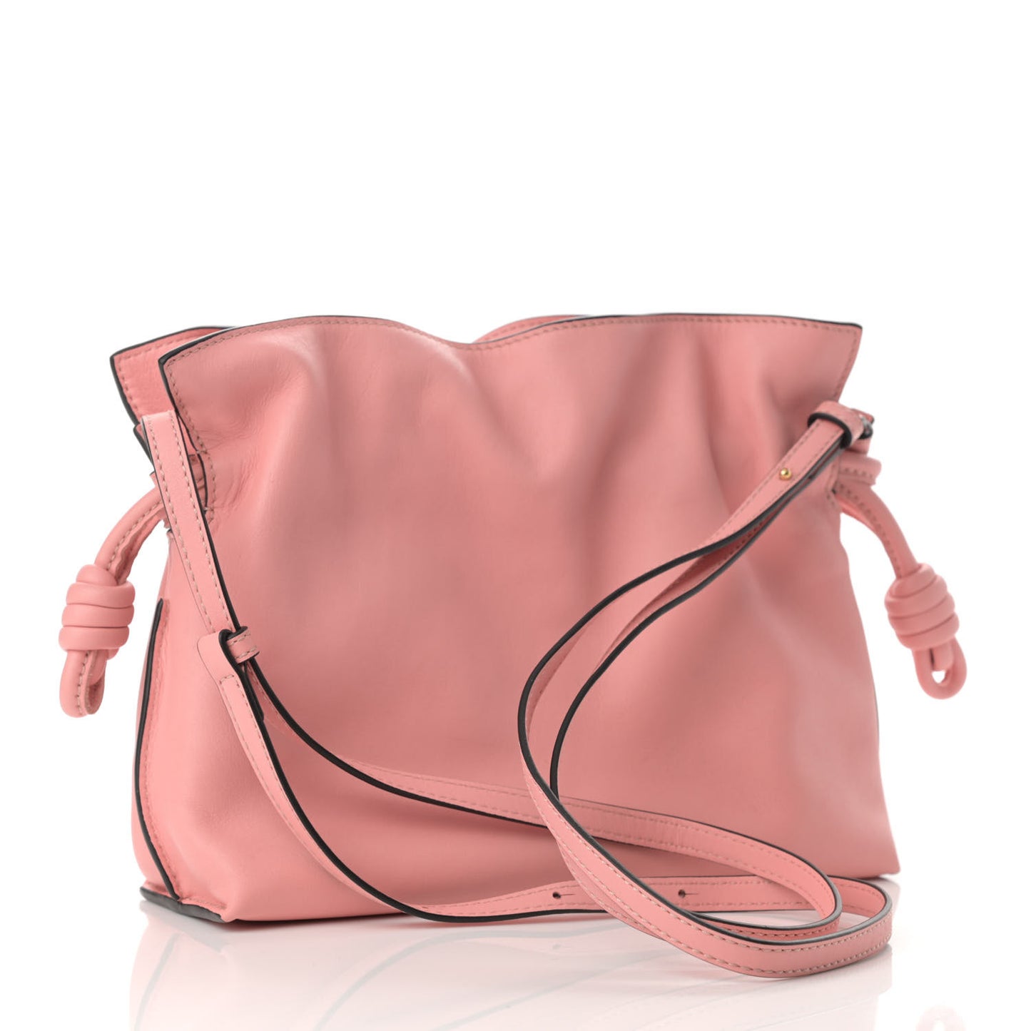 Calfskin Mini Flamenco Knot Clutch Blossom