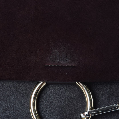 Chloe Calfskin Suede Medium Faye Shoulder Bag Carbon Brown 9 of 14