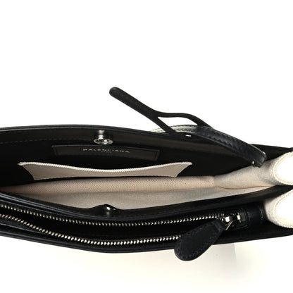 Balenciaga Cotton Canvas Pochette Crossbody Bag Black 4 of 4