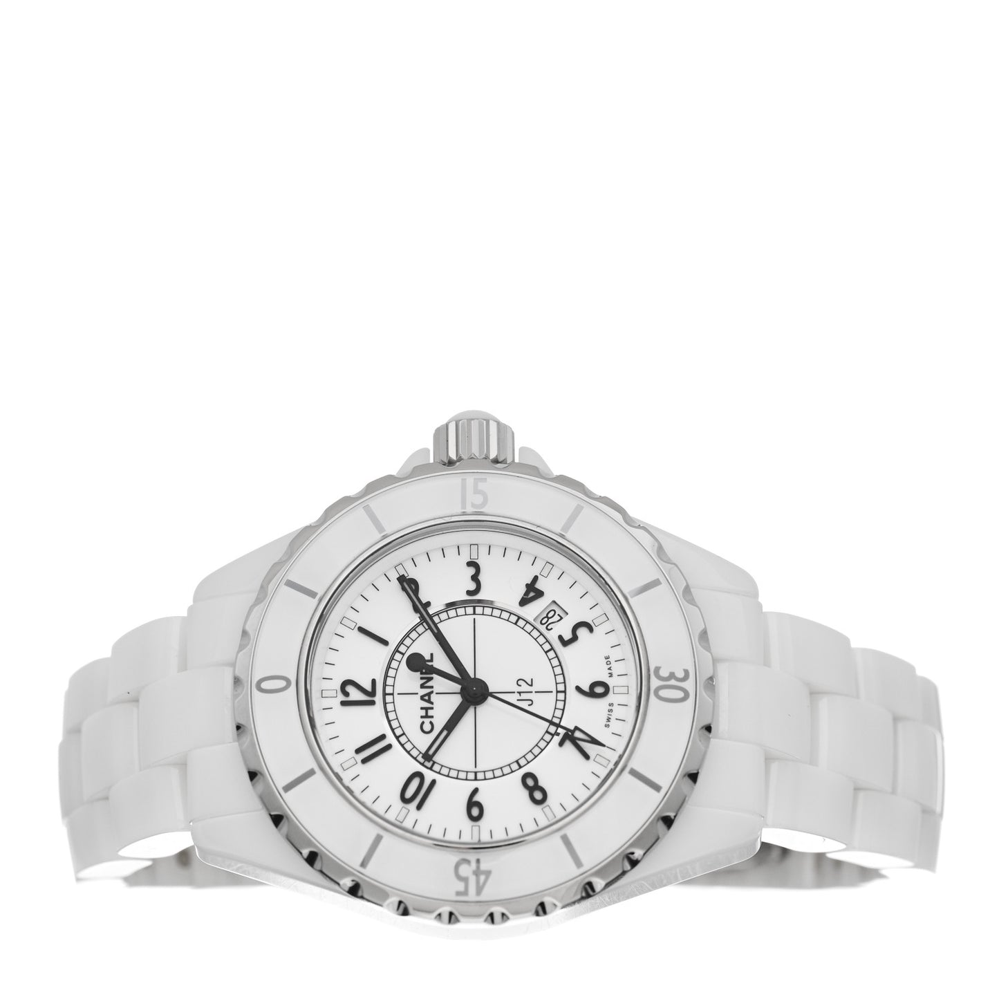 Stainless Steel Ceramic 33mm J12 Quartz Watch White