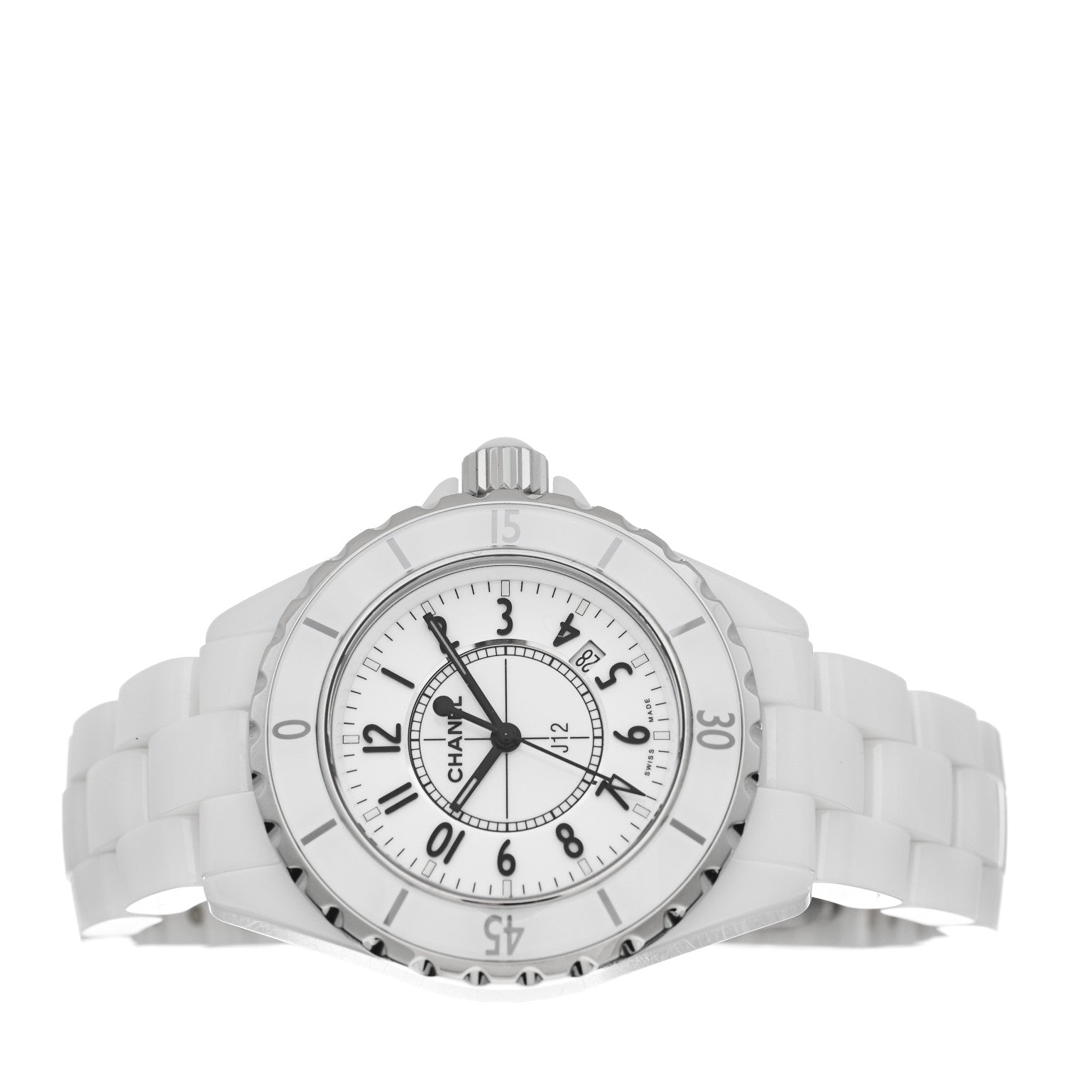 Chanel Stainless Steel Ceramic 33mm J12 Quartz Watch White 2 of 4