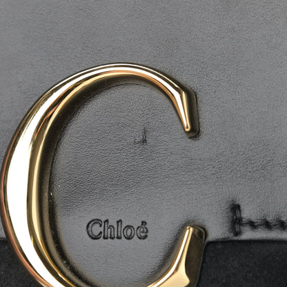 Chloe Shiny Calfskin Suede Mini C Double Carry Black 14 of 14