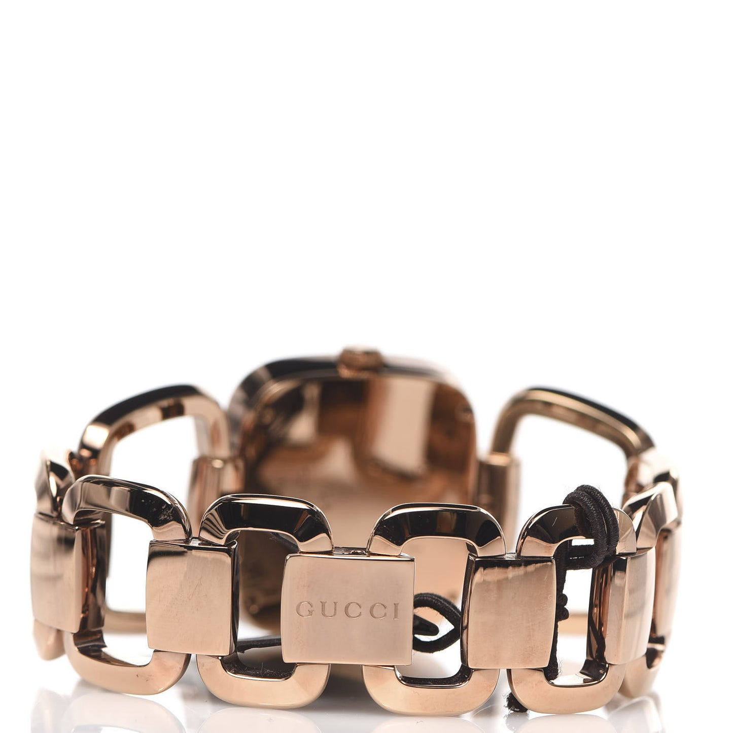 Stainless Steel Diamond 32mm G-Gucci Square Quartz Watch Black